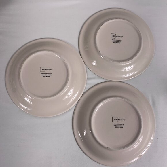 Mainstays Palm Villa Salad Plates Lot of 3 Palm Trees - Picture 4 of 12